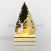 Neon-night Деревянная фигурка с подсветкой Елочка с оленем 12*6*21,5 см 504-002