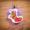 Neon-night Фигурка подвесная Новогодний носок RGB, 8*6 см 501-099