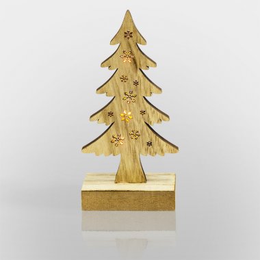 Фотография товара 'Neon-night Деревянная фигурка с подсветкой Елочка, 9*5*19 см 504-011'