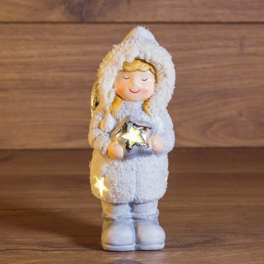 Фотография товара 'Neon-night Керамическая фигурка Снегурочка со звездой, 7,5*7,5*18 см 505-006'
