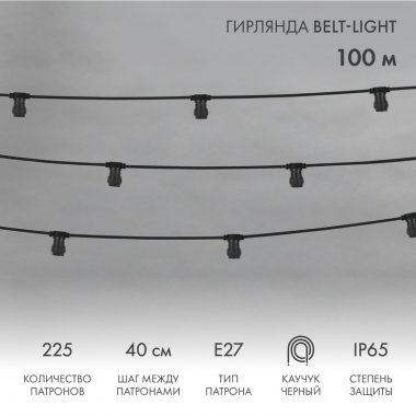 Фотография товара 'Neon-night Гирлянда Belt Light 2W шаг 40 влагостойкая 331-212'