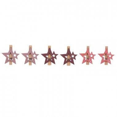 Фотография товара 'Neon-night Деревянные прищепки «Звездочки» 16x4.5x1.3 cм, 504-034'