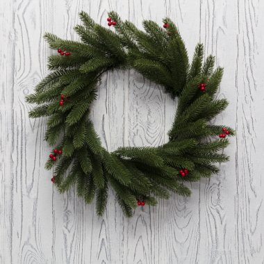 Фотография товара 'Neon-night Еловый венок с ягодами &#216; 45 см, литой, 307-149'
