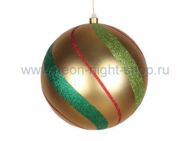 Фотография товара 'Neon-night Елочная фигура Шар в полоску, 25 см 502-266'