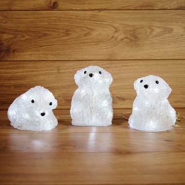 Фотография товара 'Neon-night Акриловая светодиодная фигура Медвежата, 20 см, 60 светодиодов 513-266'