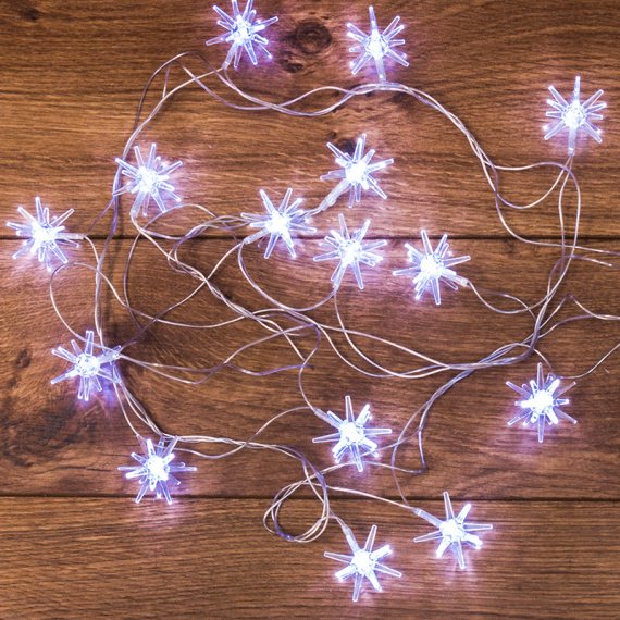 Фотография товара 'Neon-night Гирлянда светодиодная Снежинки 20 LED 2,8 метра 303-036'