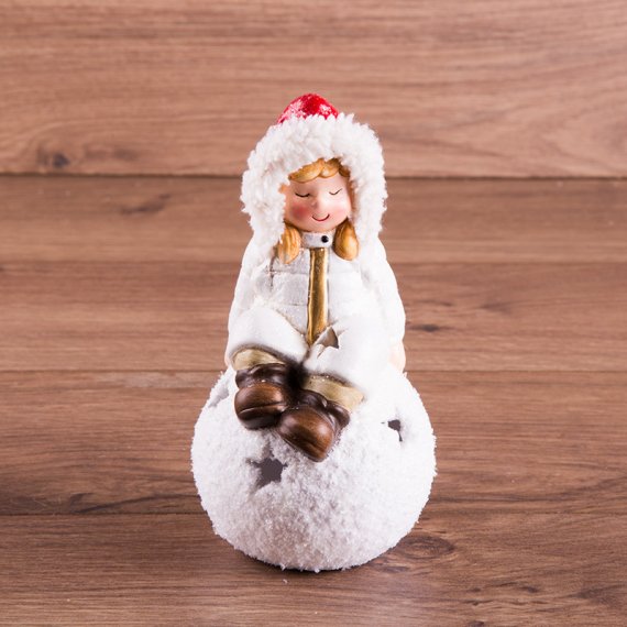 Фотография товара 'Neon-night Керамическая фигурка Снегурочка на шаре, 9*8*16 см 505-009'