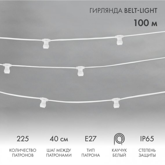 Фотография товара 'Neon-Night Гирлянда Belt Light 2W шаг 40 влагостойкая 331-252'