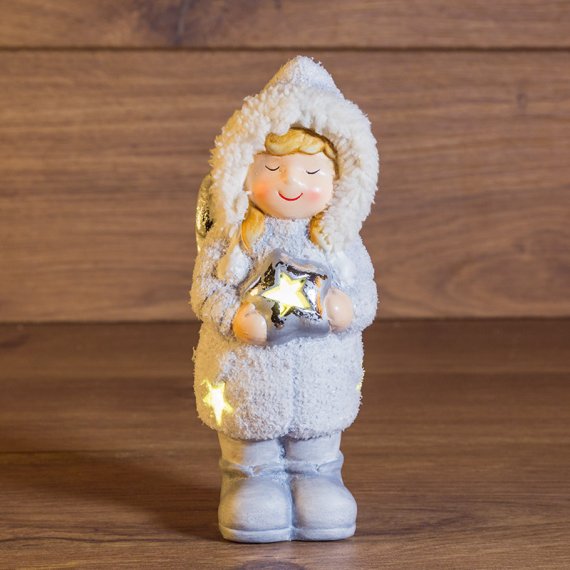 Фотография товара 'Neon-night Керамическая фигурка Снегурочка со звездой, 7,5*7,5*18 см 505-006'