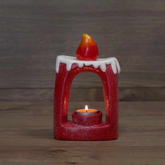 Фотография товара 'Neon-night Керамический подсвечник Свечка, 12.5х6х19.3 см 501-074'