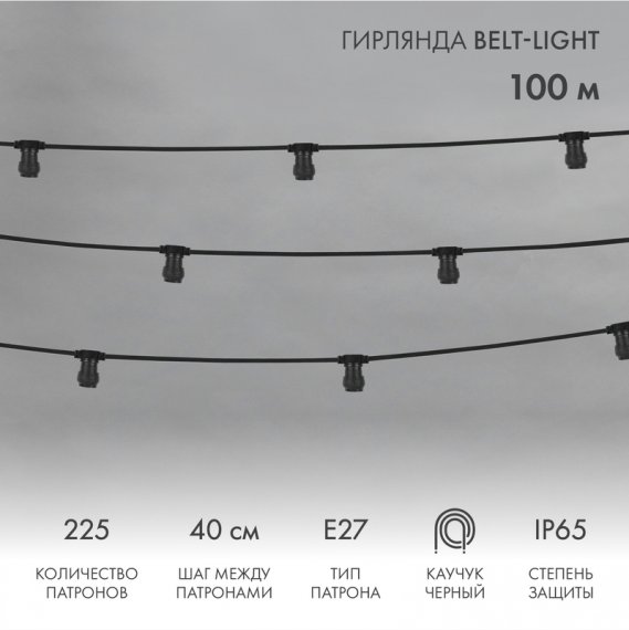 Фотография товара 'Neon-night Гирлянда Belt Light 2W шаг 40 влагостойкая 331-212'