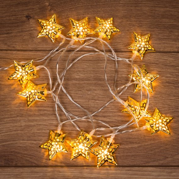 Фотография товара 'Neon-night Гирлянда светодиодная на солнечной батарее Звезды 12 LED, 1,2 м 303-070'