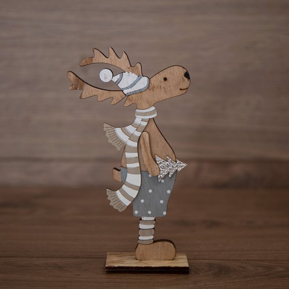 Фотография товара 'Neon-night Деревянная фигурка Рождественский Олень, 10,5*4*18 см 504-005'