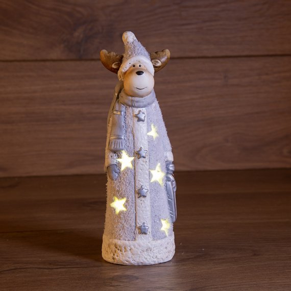 Фотография товара 'Neon-night Керамическая фигурка Олененок с шарфом, 7*6,5*21 см 505-011'