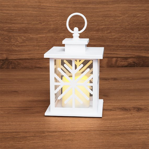 Фотография товара 'Neon-night Декоративный фонарь со свечкой, размер 12х12х18 см 513-043'