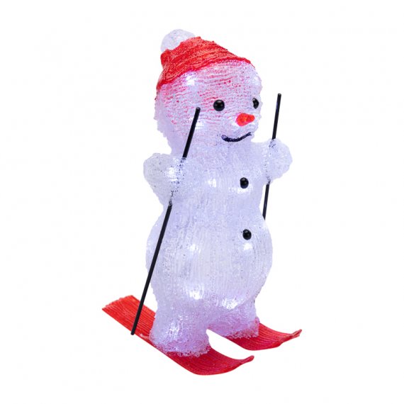 Фотография товара 'Neon-night Акриловая светодиодная фигура «Снеговик на лыжах» высотой 29 см, 513-325'