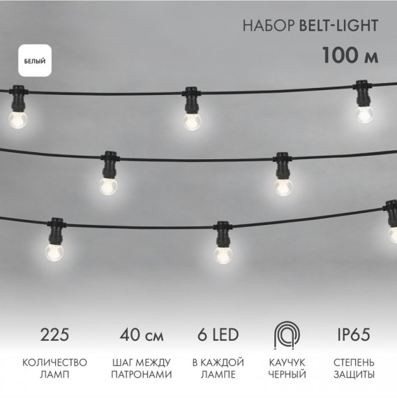 Фотография товара 'Neon-night Готовый набор: Евро Belt Light 2 жилы шаг 40 см 331-345'