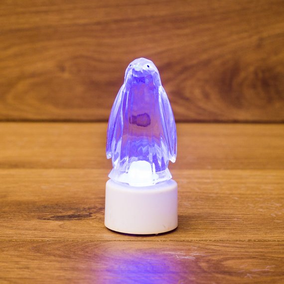 Фотография товара 'Neon-night Фигура светодиодная на подставке Пингвин Кристалл, RGB 501-052'