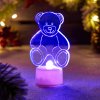Neon-Night Фигура светодиодная на подставке Мишка 2D, RGB 501-047