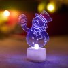 Neon-night Фигура светодиодная на подставке Снеговик с подарком 2D, RGB 501-054