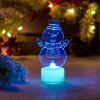 Neon-night Фигура светодиодная на подставке Снеговик с шарфом 2D, RGB 501-053